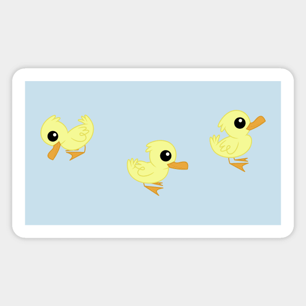 Three Ducklings Sticker by CloudyGlow